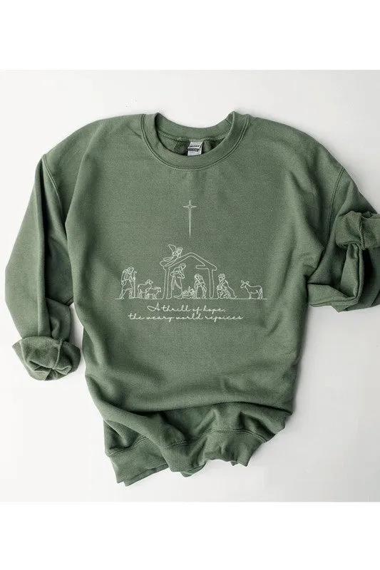A Thrill Of Hope Nativity Sweatshirt