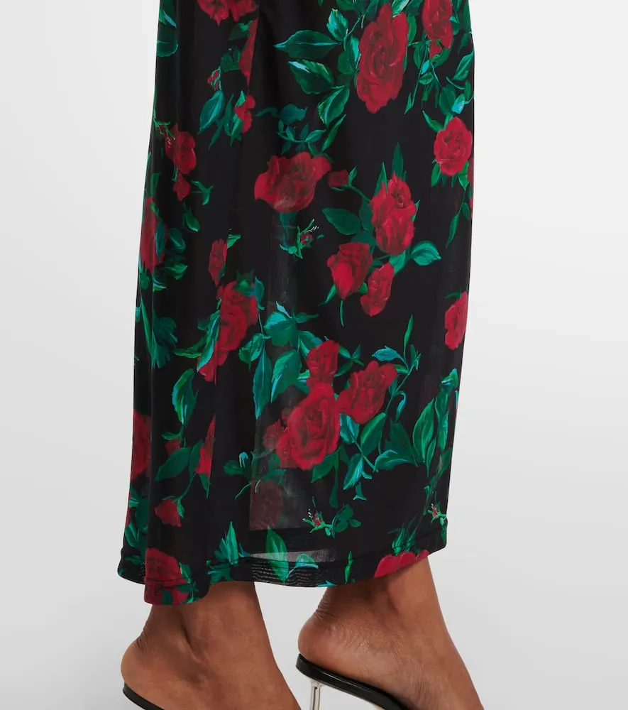 Alexandra Miro Selene floral mesh maxi dress