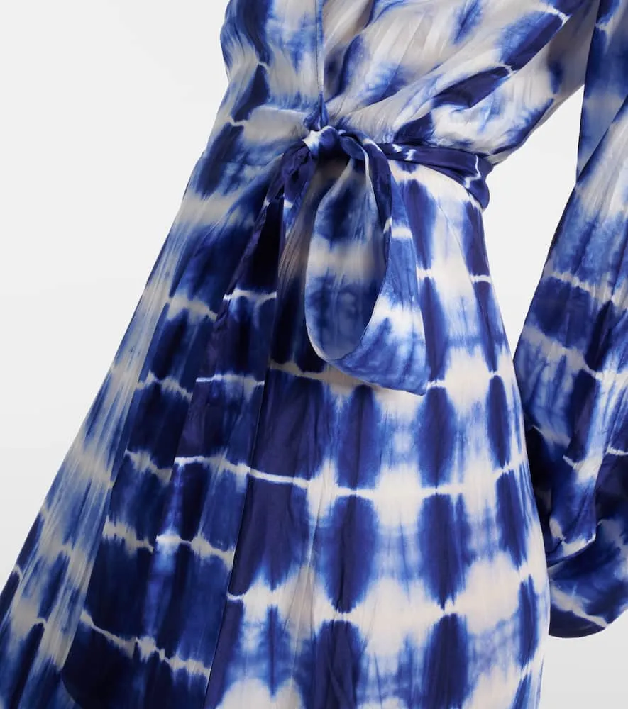 Anna Kosturova Silk twill wrap dress