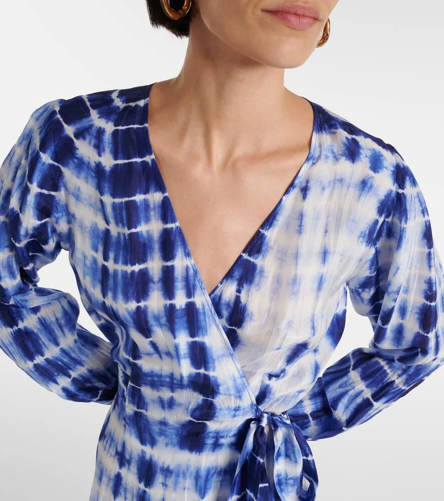 Anna Kosturova Silk twill wrap dress
