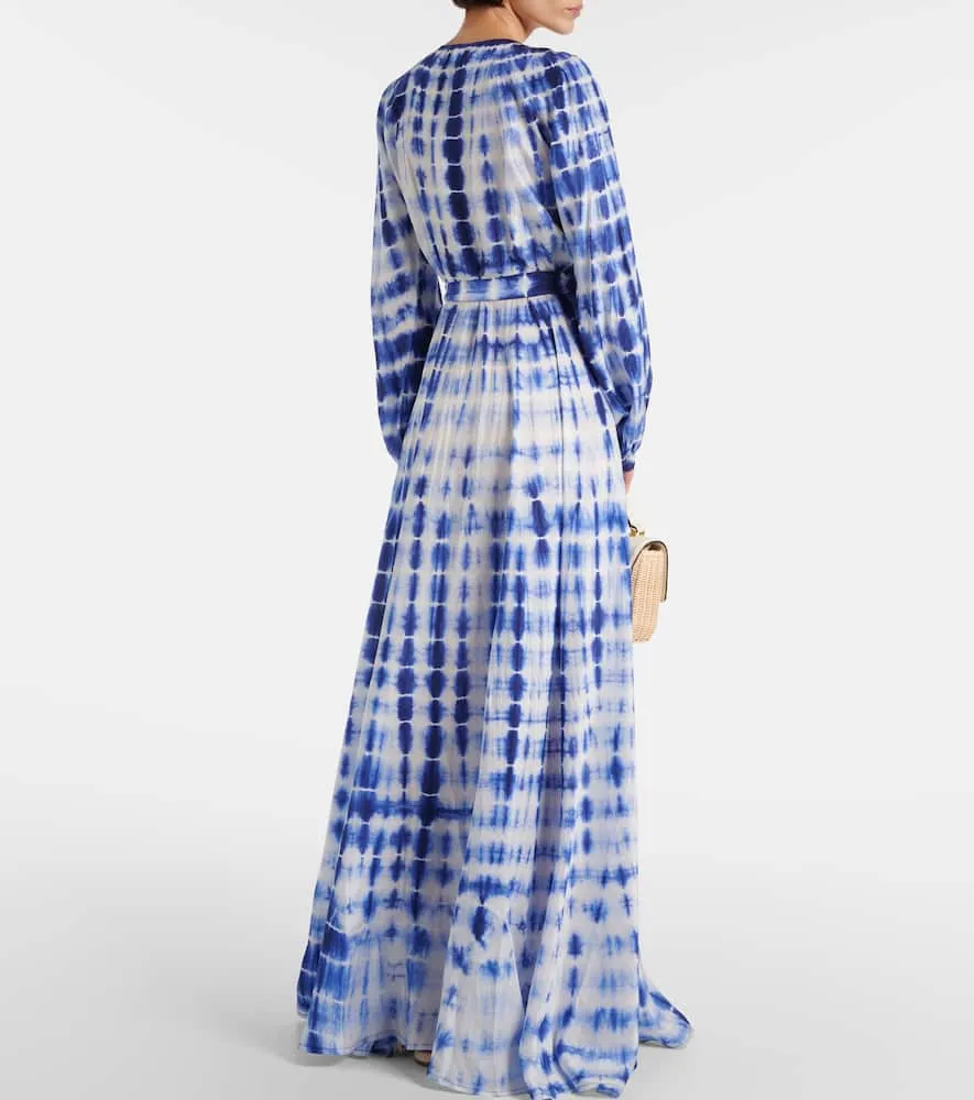 Anna Kosturova Silk twill wrap dress
