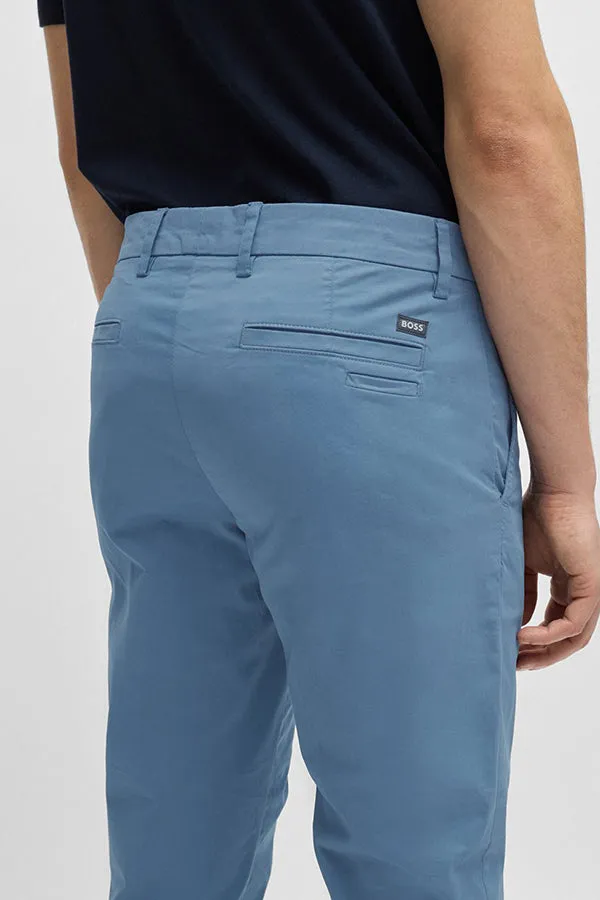 BOSS - KAITON Slim Fit Chinos In Stretch Cotton In Light Pastel Blue 50505392 459