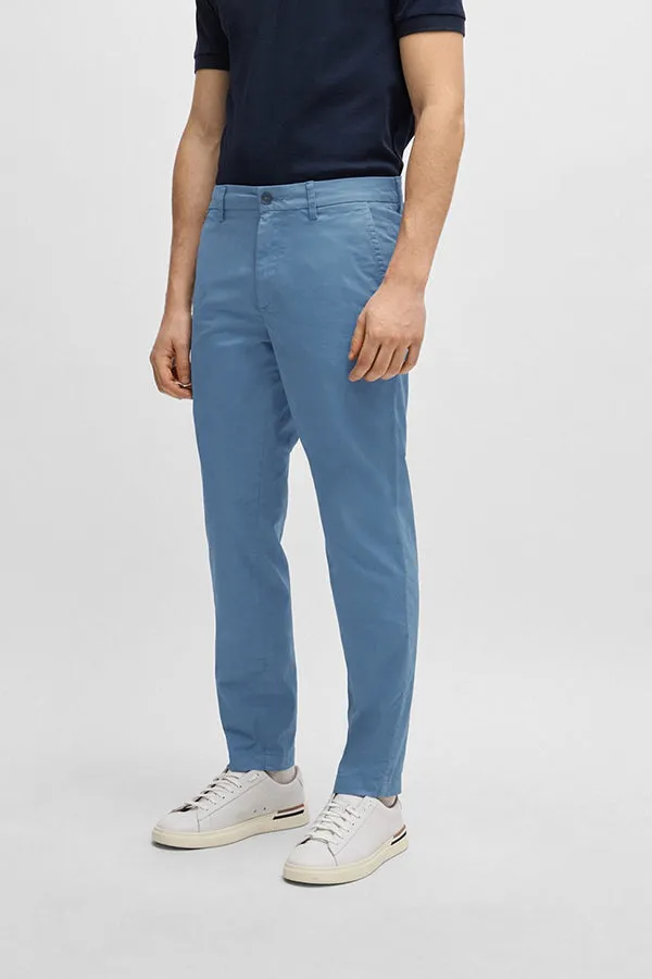 BOSS - KAITON Slim Fit Chinos In Stretch Cotton In Light Pastel Blue 50505392 459