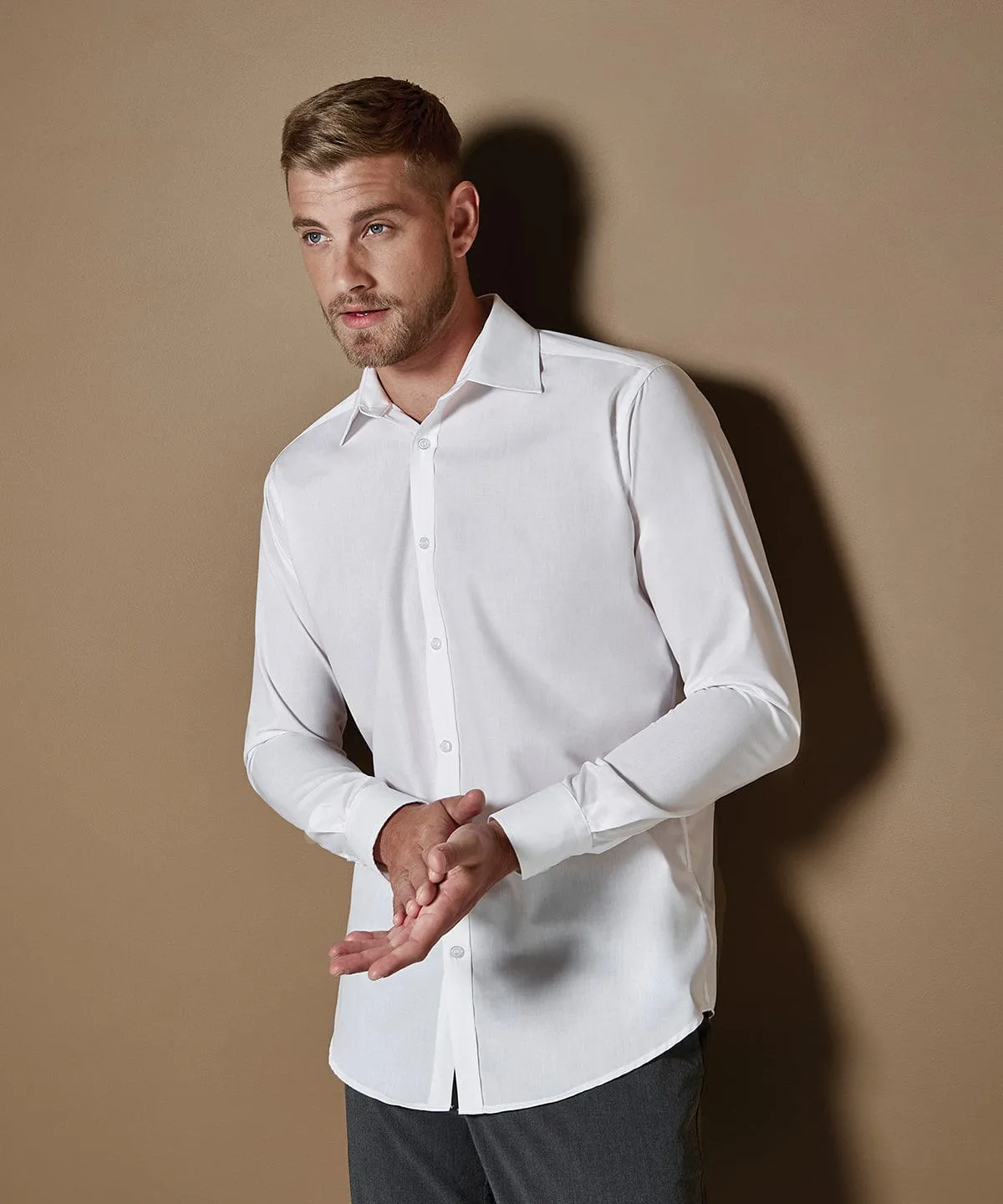Business shirt long-sleeved (slim fit) | Black