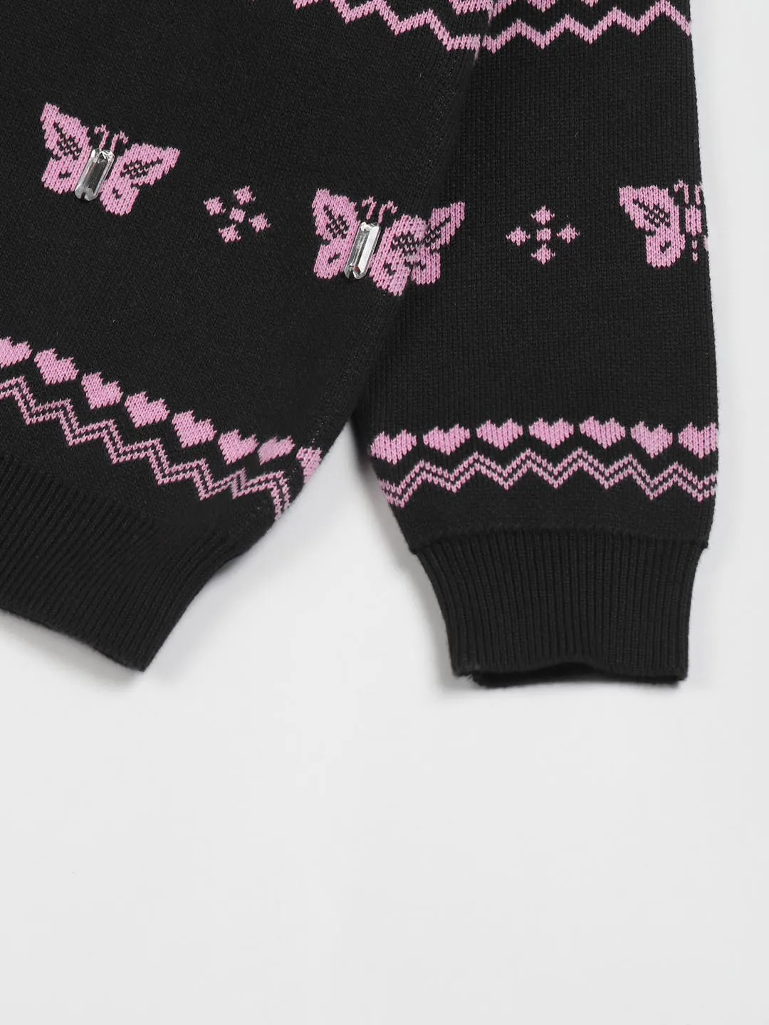 Butterfly High Neck Cotton Pullover Sweater