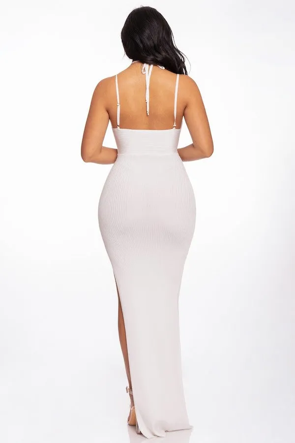 Caged Ribbed Maxi Dress