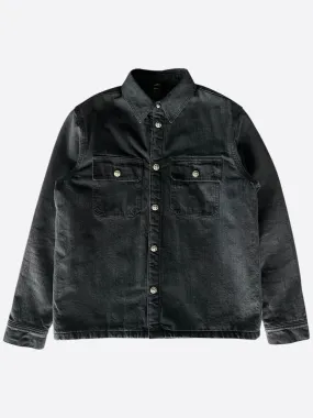 Chrome Hearts Black Herringbone Quilted Jacket