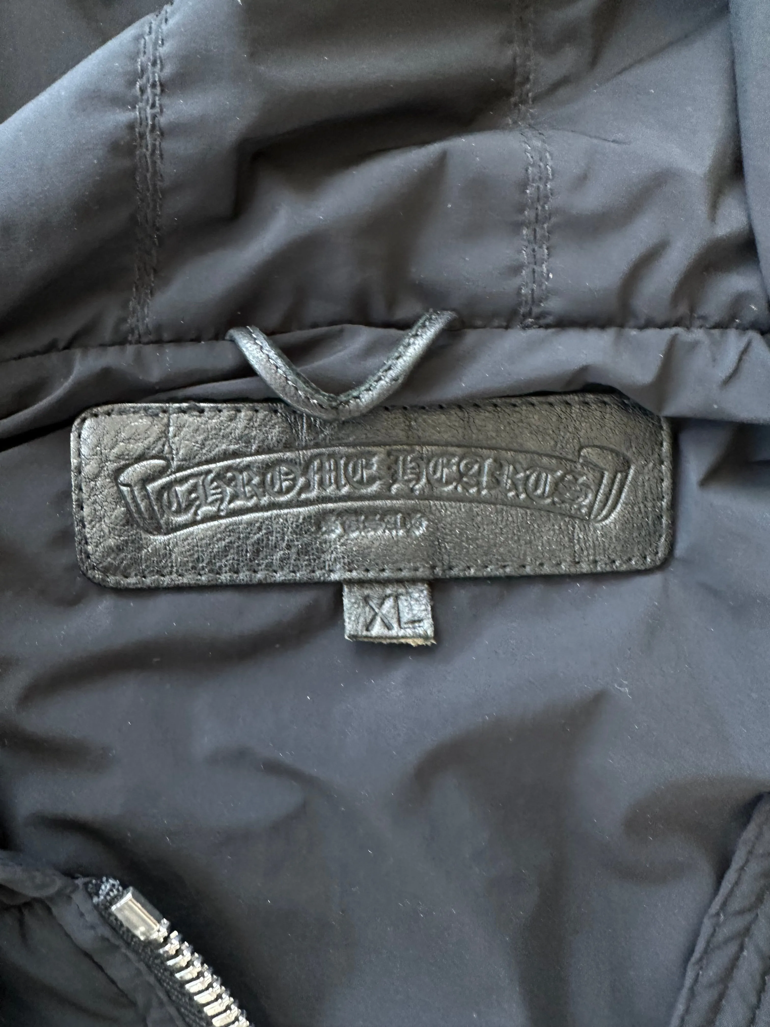 Chrome Hearts Black Nylon Long Jacket