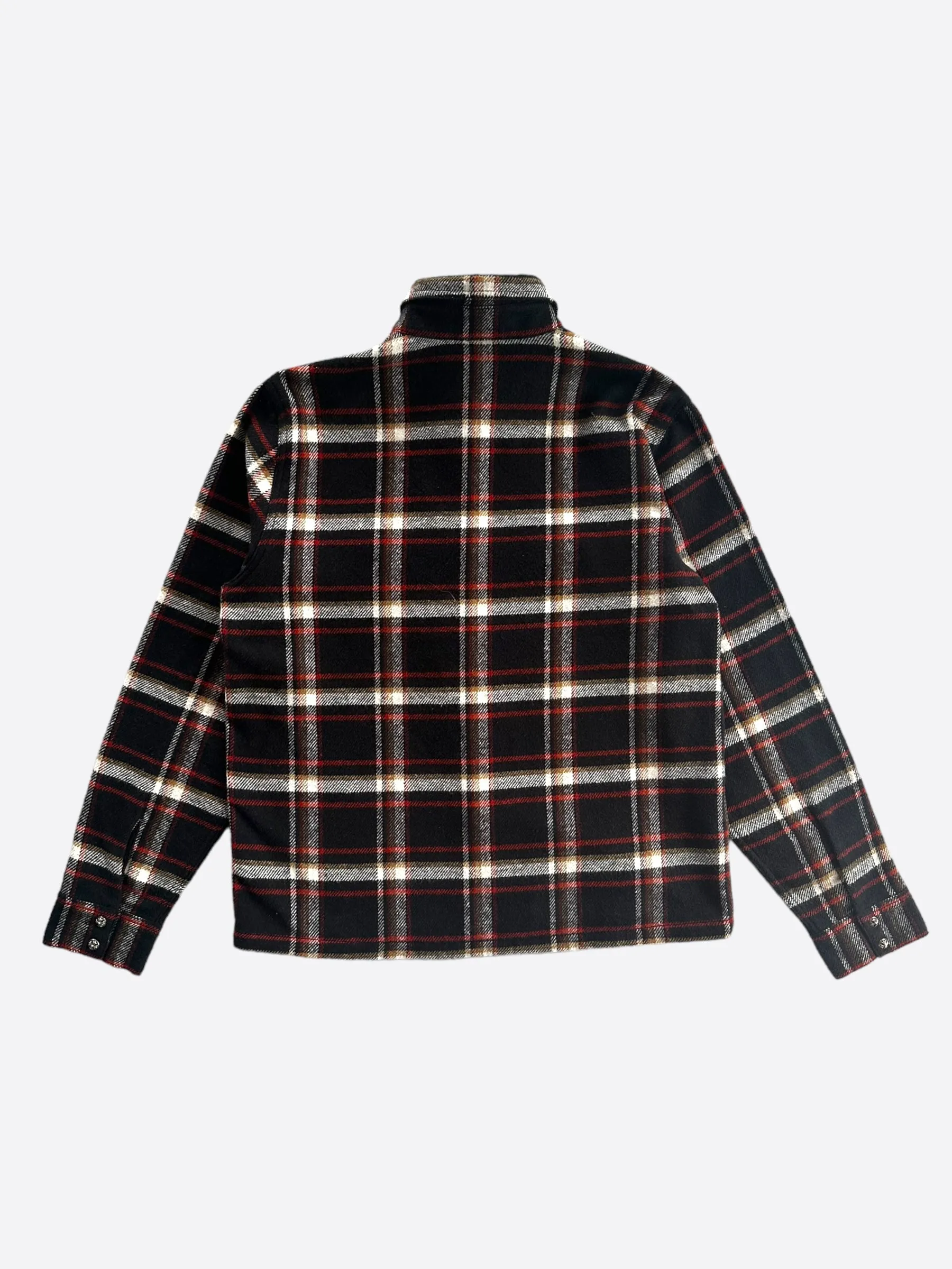 Chrome Hearts Black Plaid Flannel Jacket