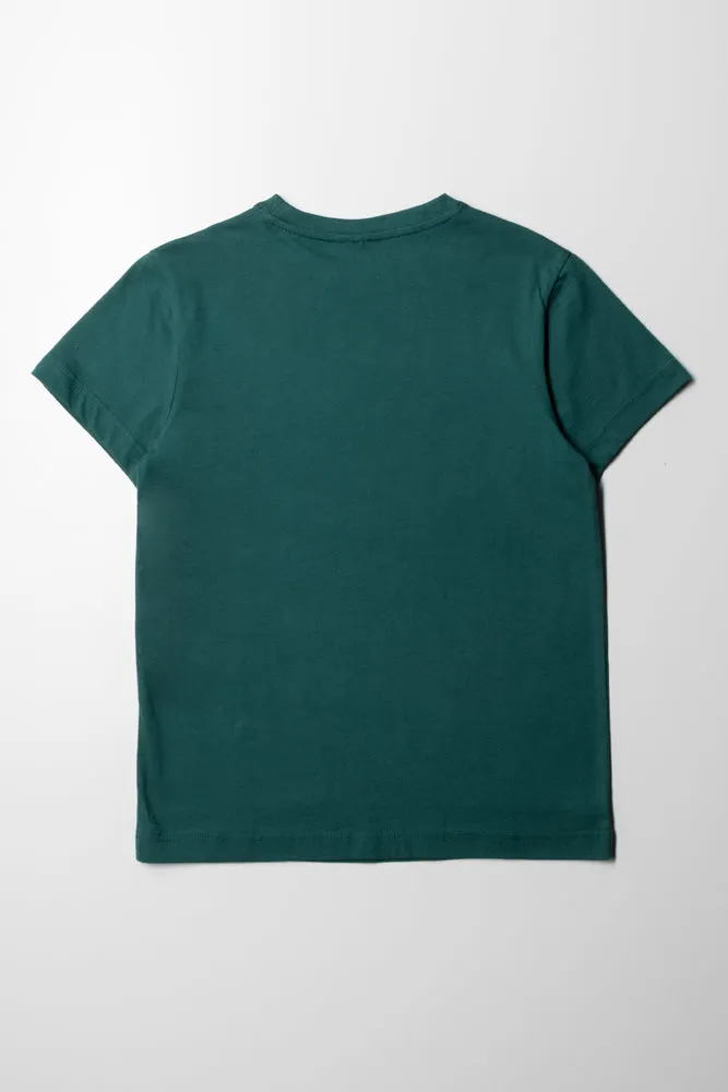 Crew Neck Short Sleeve T-Shirt Dark Green