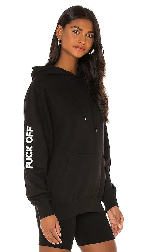 DEPARTURE Fuck Off Oversized Hoodie in Black