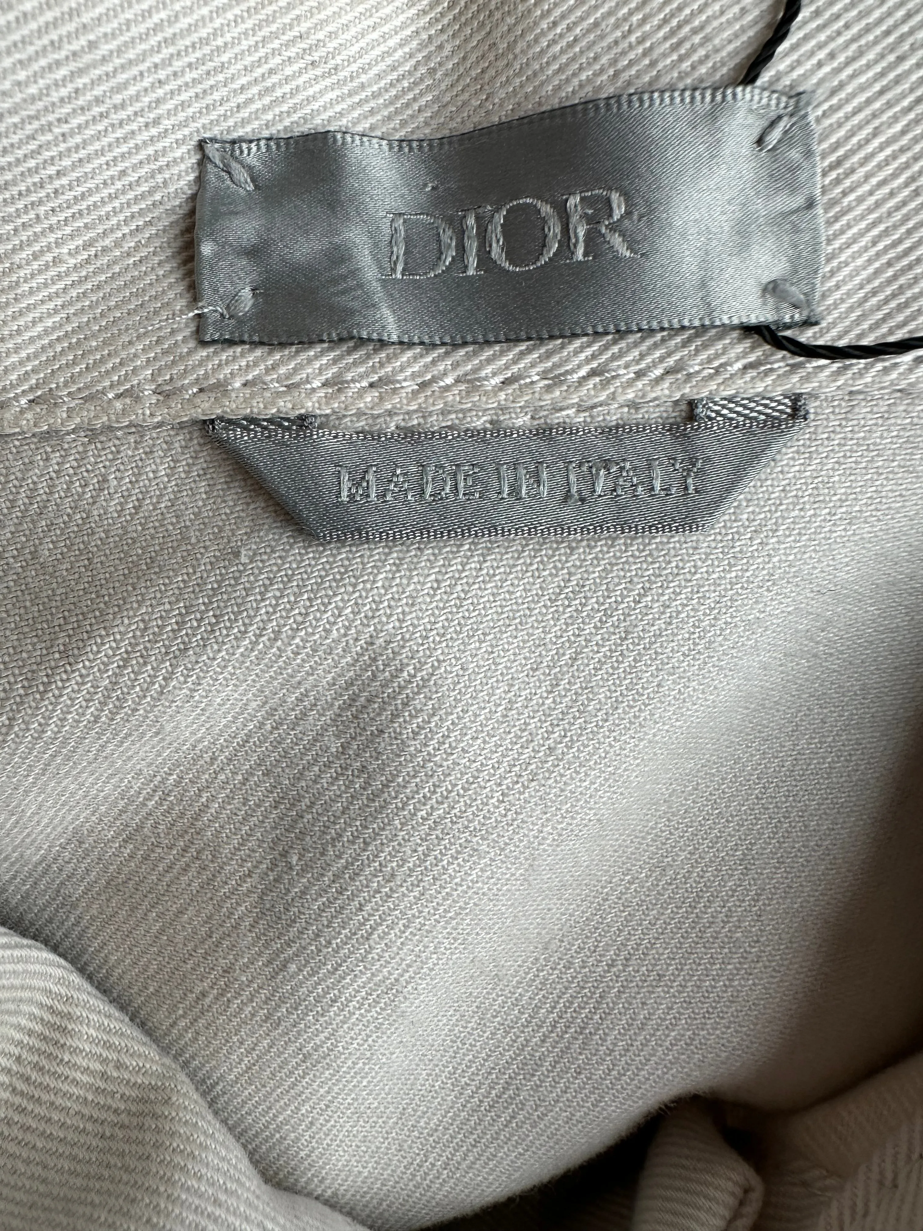 Dior Beige 1947 Embroidered Denim Jacket