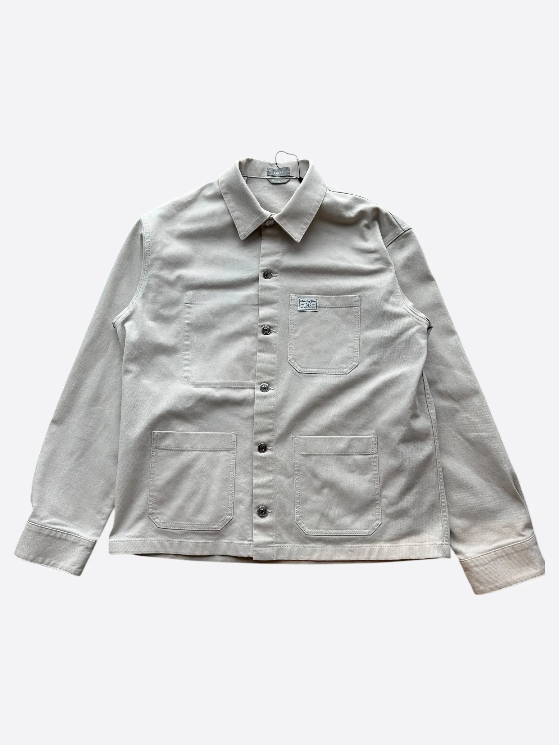 Dior Beige 1947 Embroidered Denim Jacket