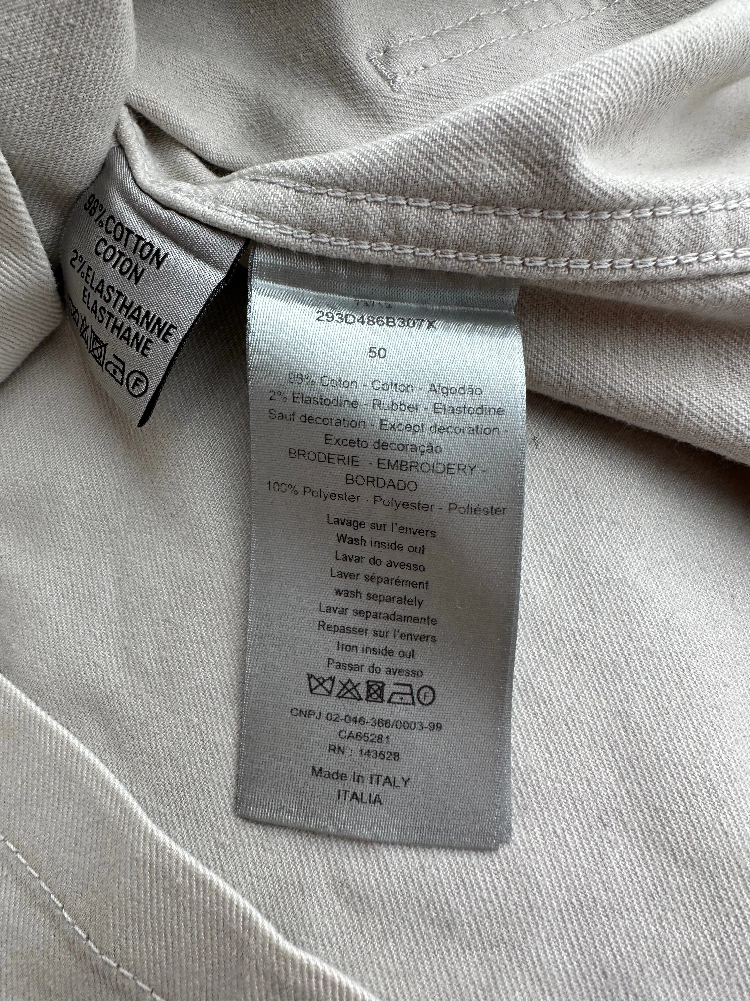 Dior Beige 1947 Embroidered Denim Jacket