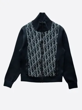 Dior Black & White Oblique Zip Up Jacket