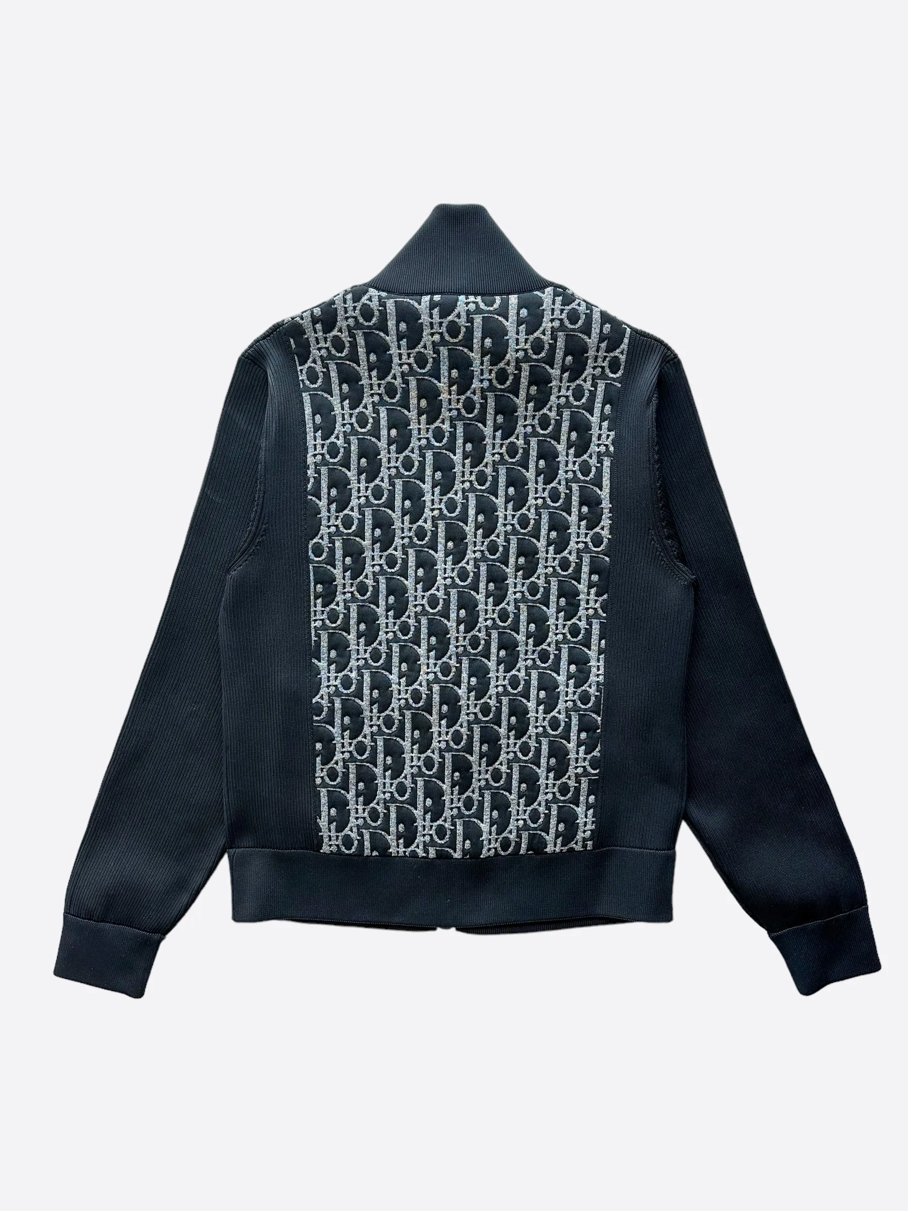 Dior Black & White Oblique Zip Up Jacket