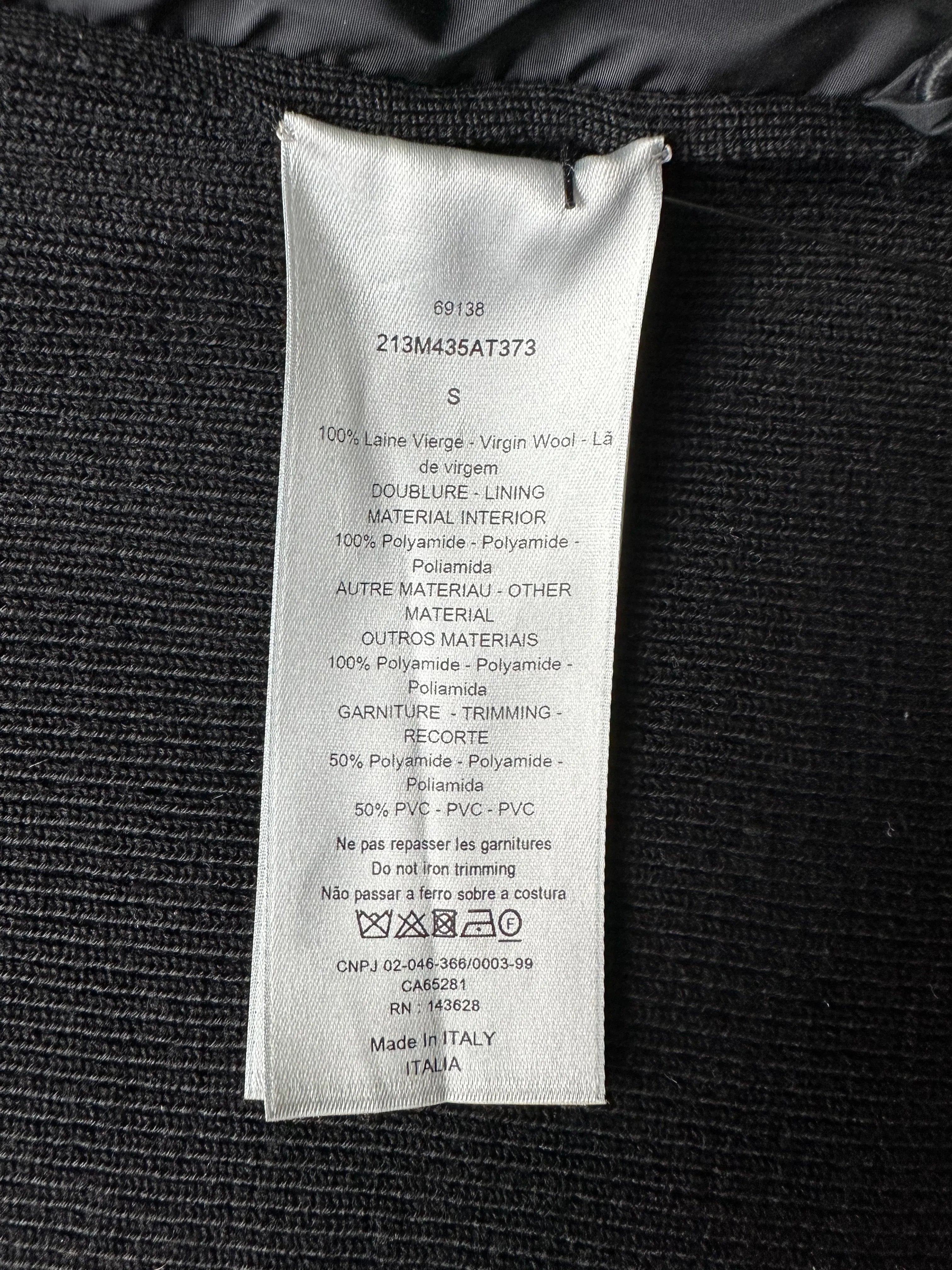 Dior Black Oblique Knit Puffer Jacket