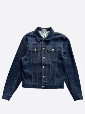 Dior Navy Blue Oblique Raw Denim Jacket