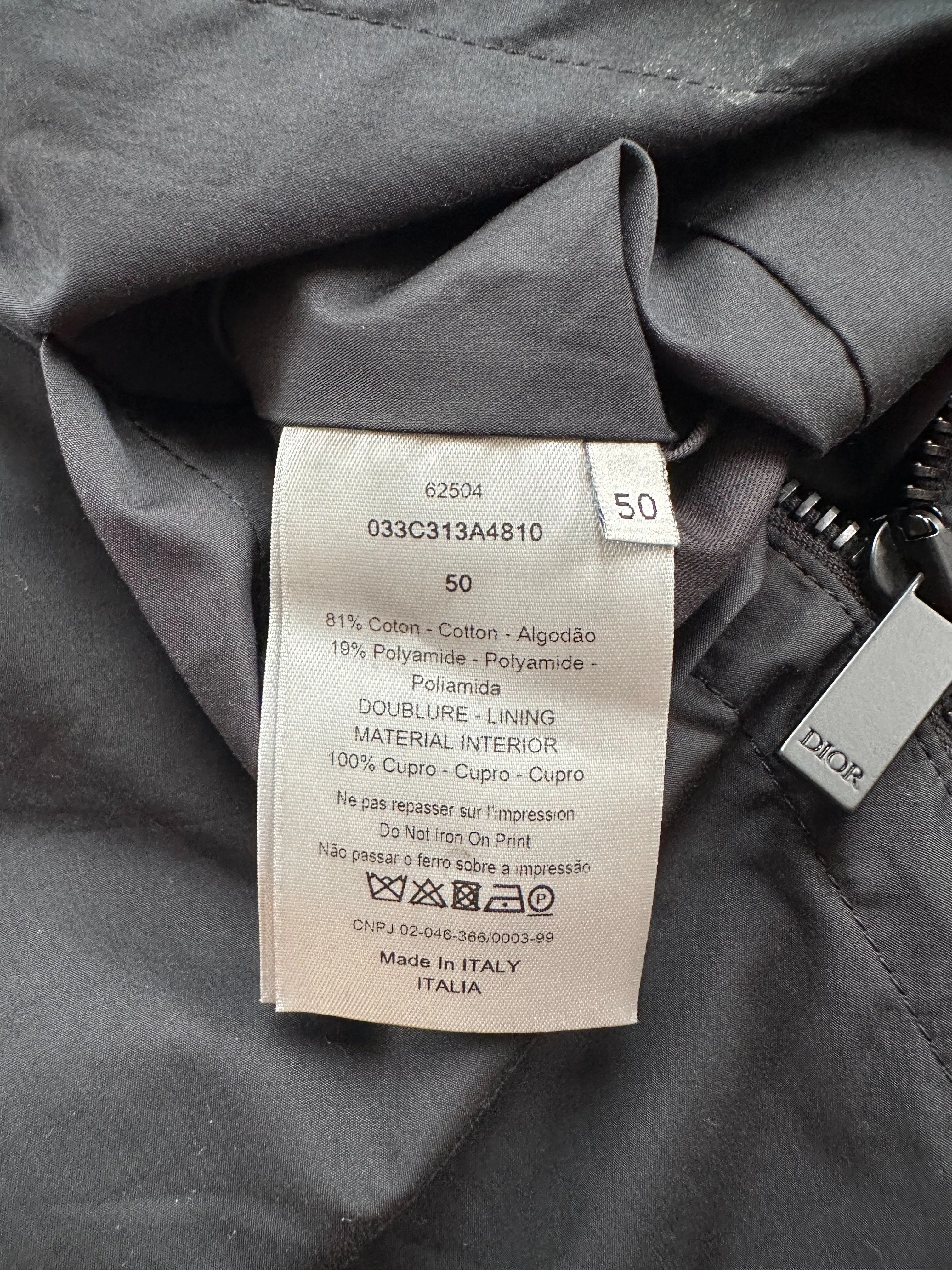 Dior Stussy Black Logo Parka