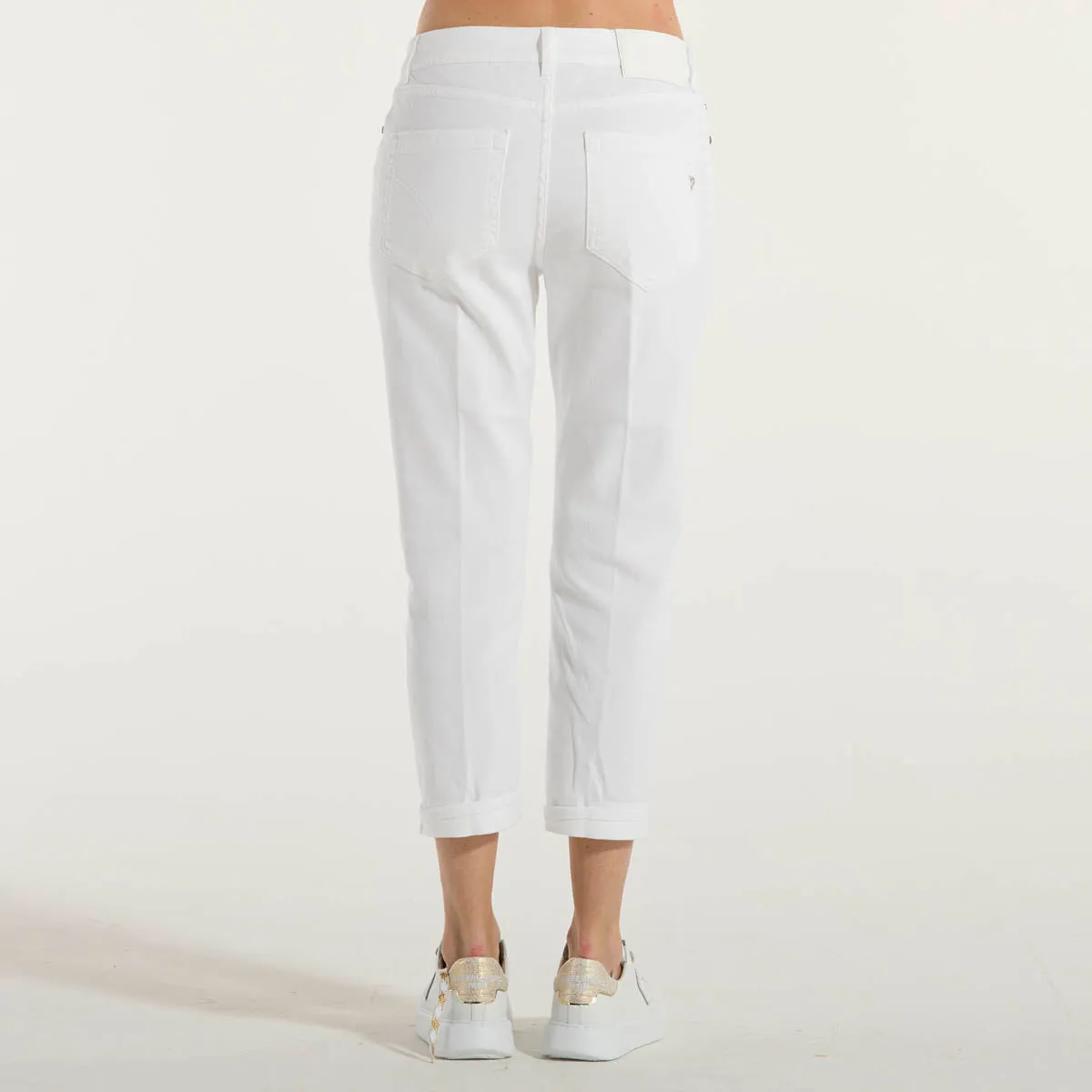 Dondup jeans koons gioiello in tessuto bianco