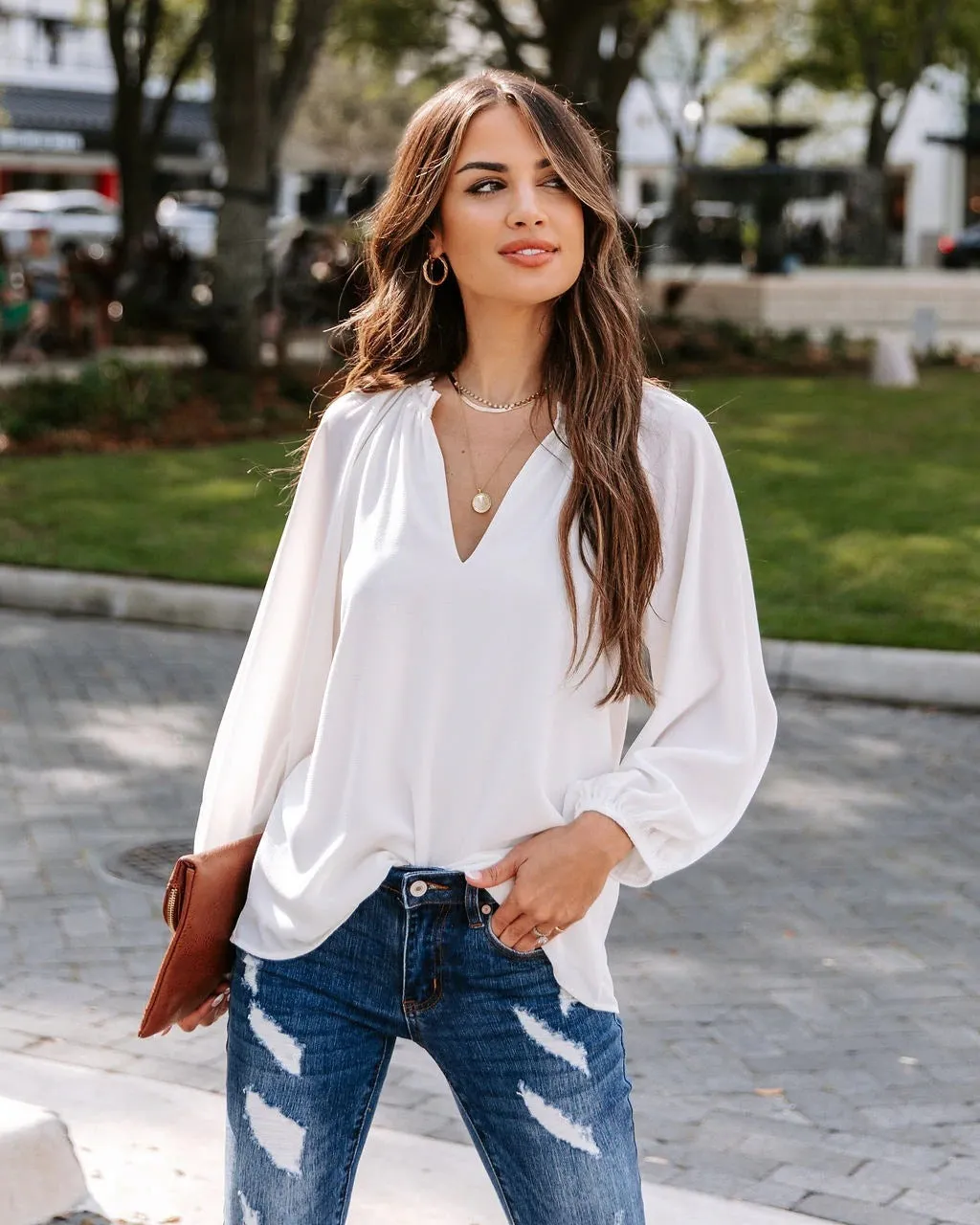 Ellie Chic V-Neck Blouse