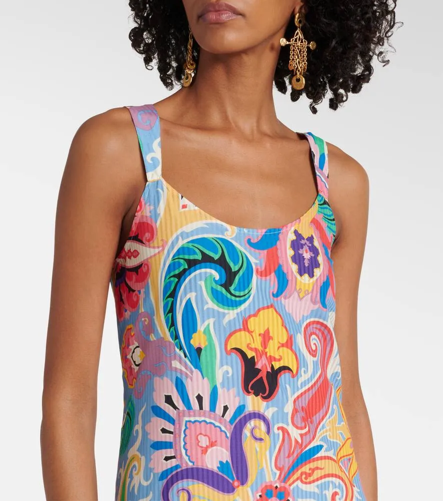 Etro Printed cotton and silk maxi dress