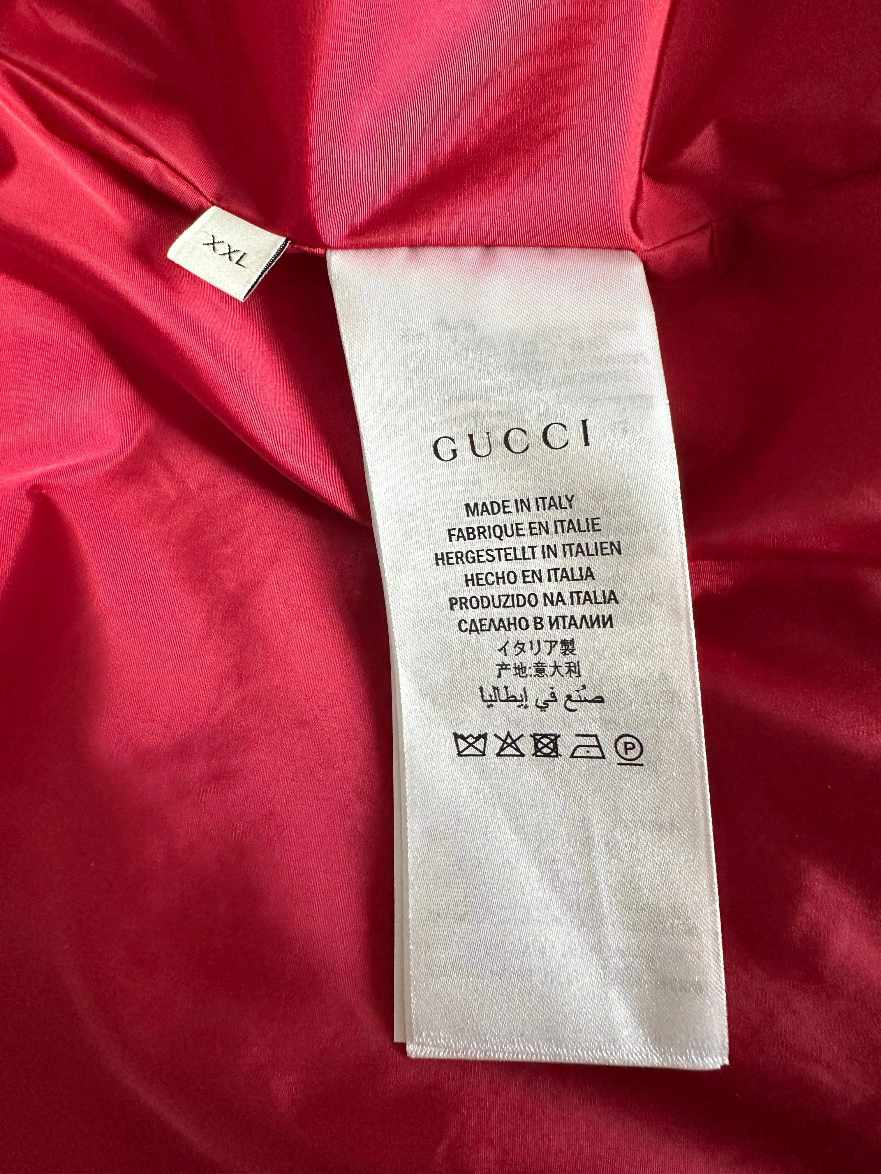 Gucci Red GG Monogram Striped Track Jacket