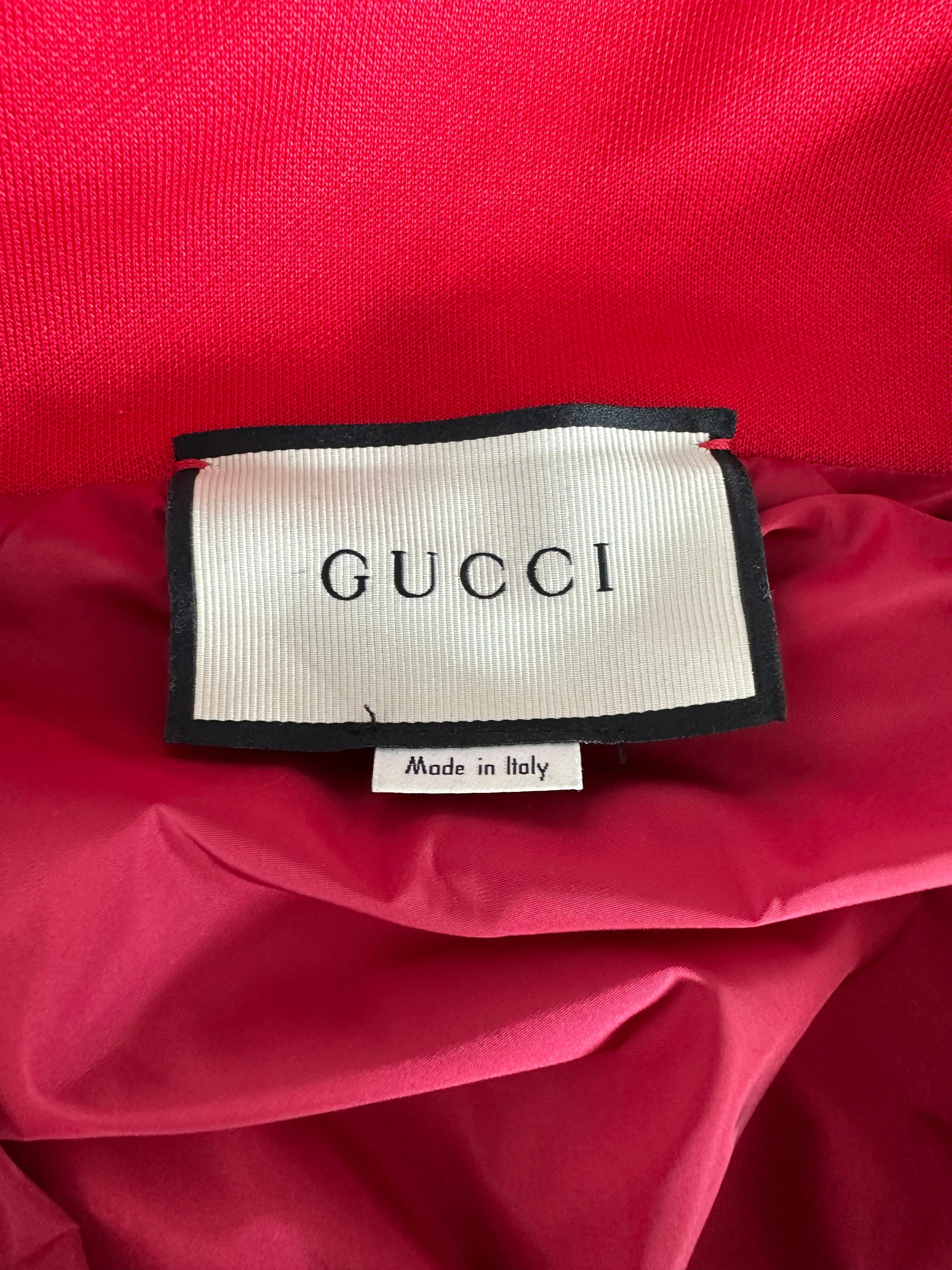 Gucci Red GG Monogram Striped Track Jacket