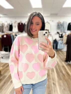 Heart and Pearl Ivory Sweater