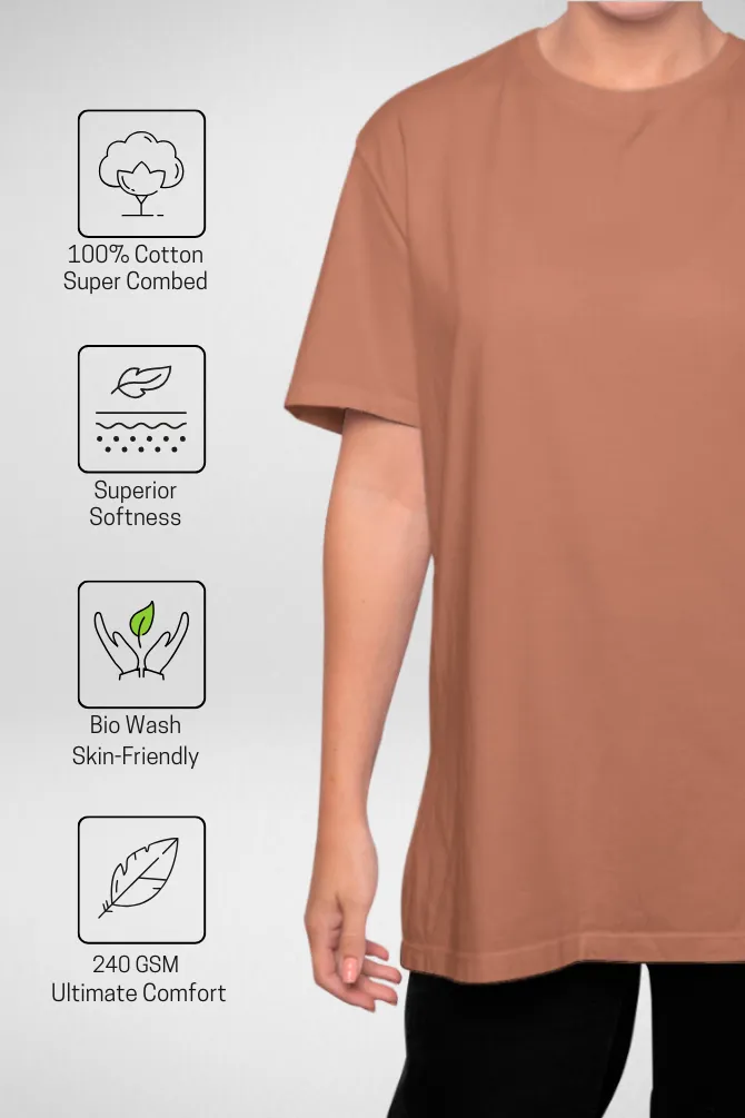 Lavender and Coral Oversized T-Shirts Combo for Women