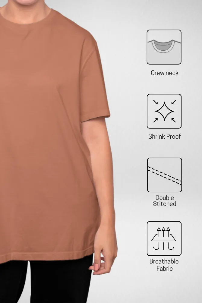 Lavender and Coral Oversized T-Shirts Combo for Women