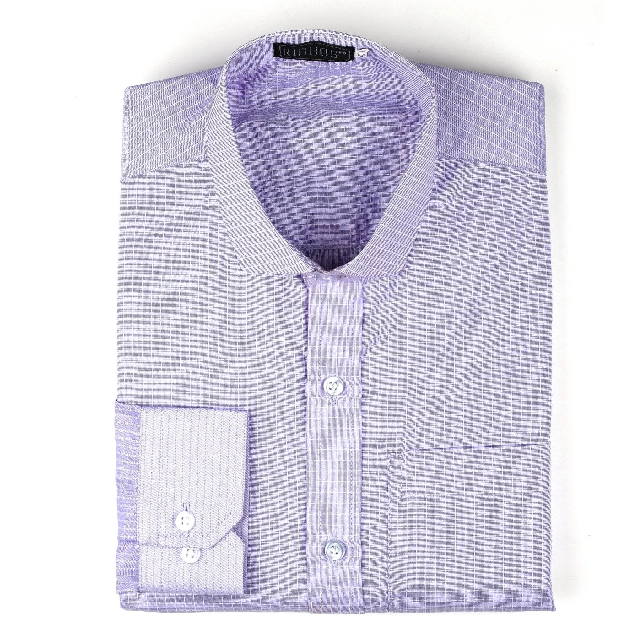 Lavender Checkered Cotton Shirt