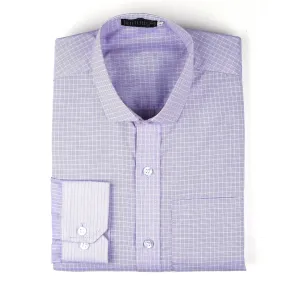 Lavender Checkered Cotton Shirt
