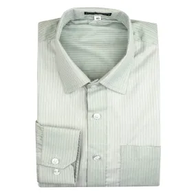 Light Green Stripes Cotton Shirt