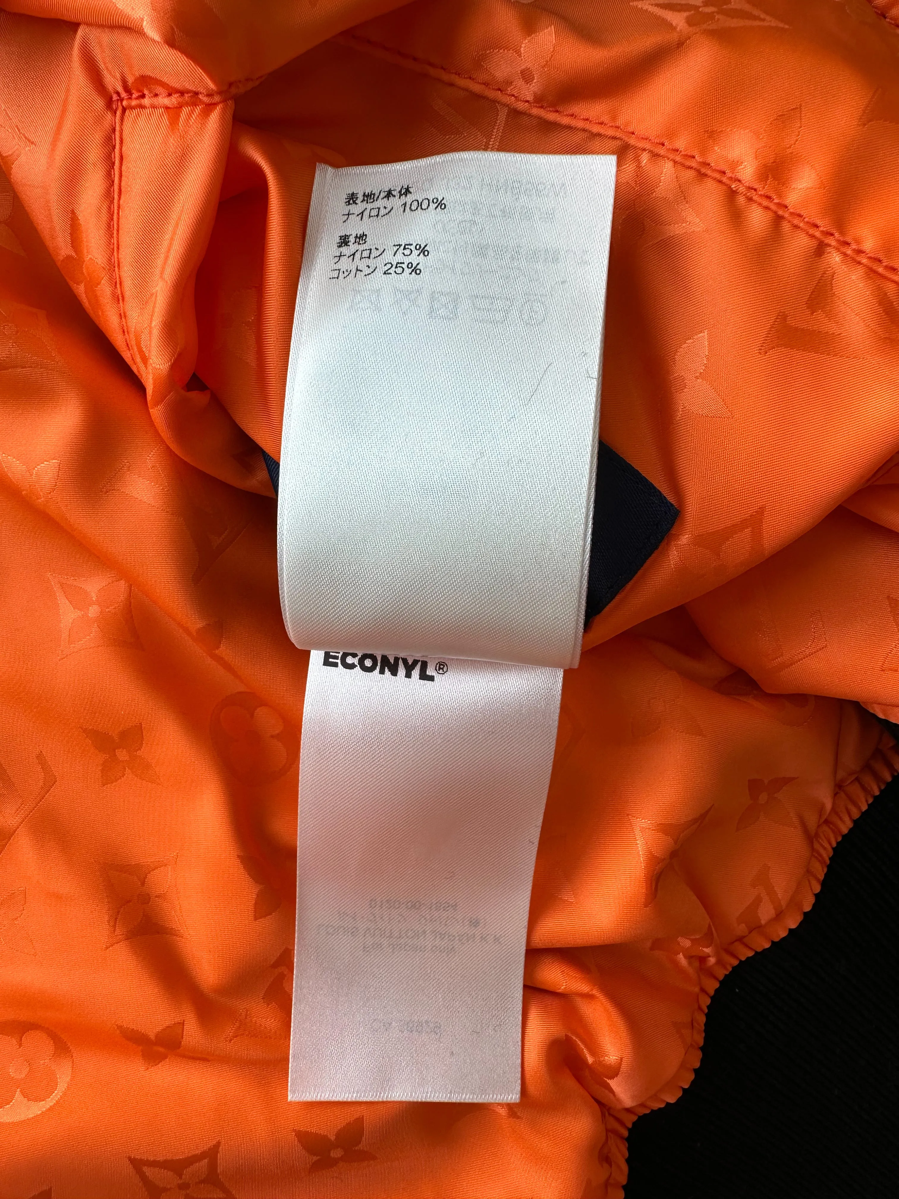 Louis Vuitton Black & Orange Monogram Reversible Bomber Jacket
