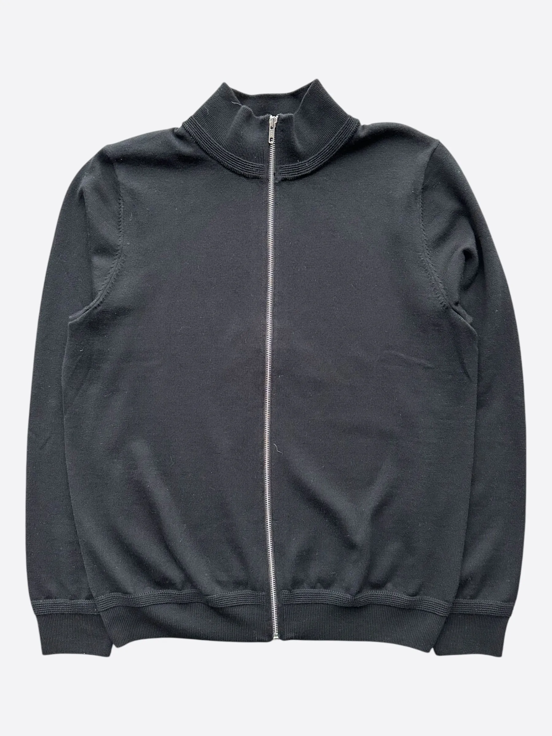 Louis Vuitton Black Wool Zip Up Jacket