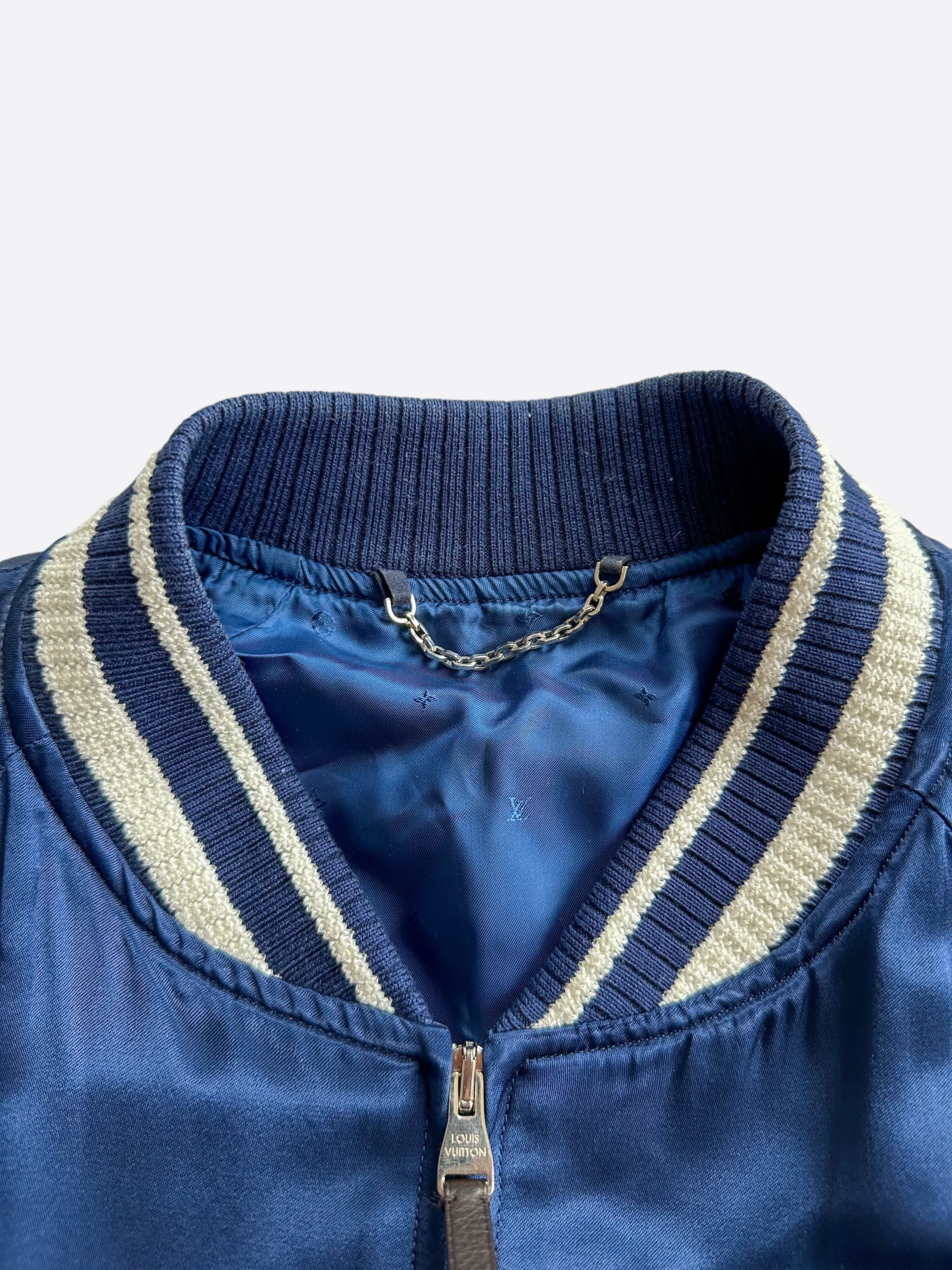 Louis Vuitton Blue & White Embroidered Souvenir Jacket