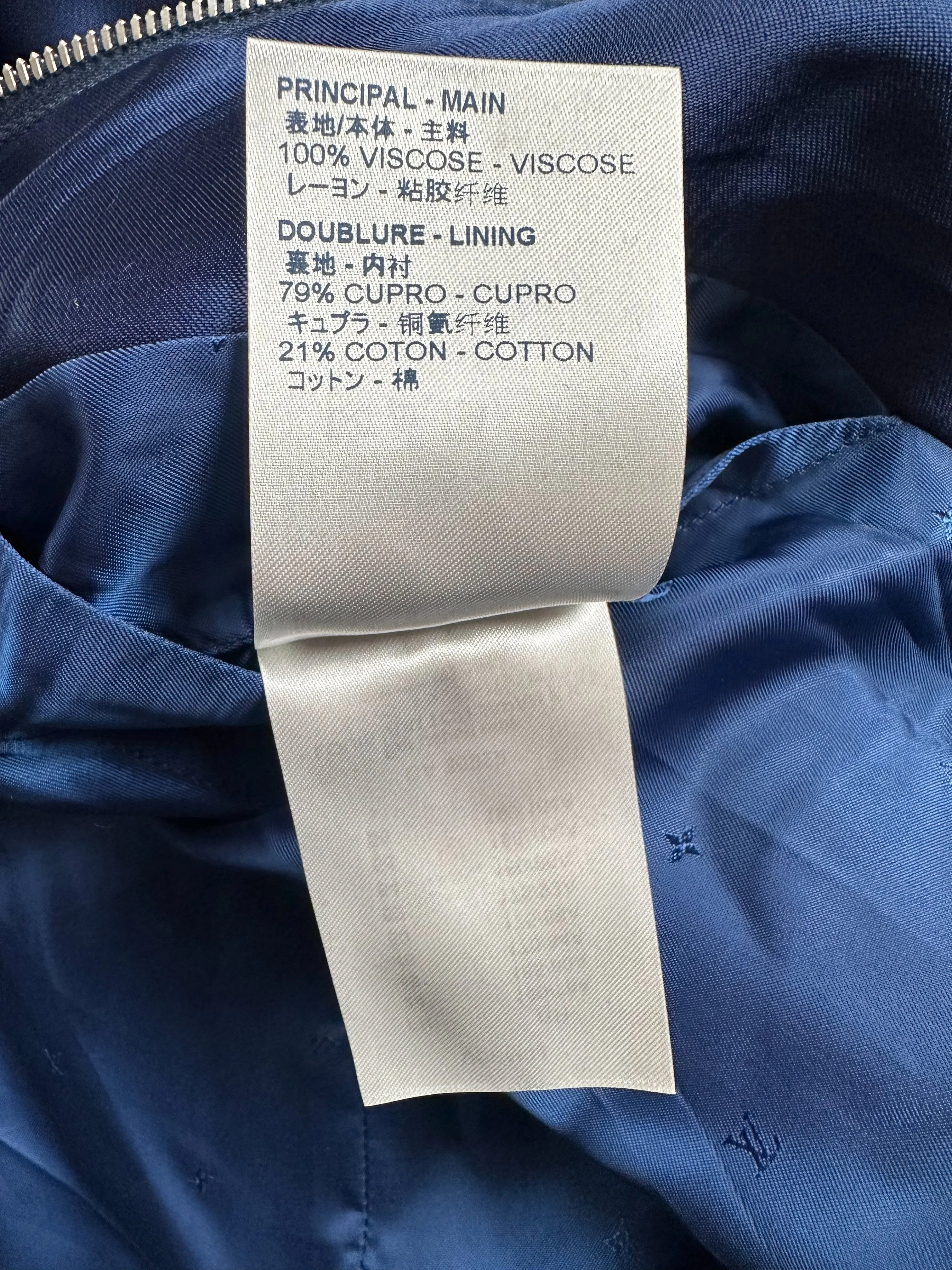 Louis Vuitton Blue & White Embroidered Souvenir Jacket