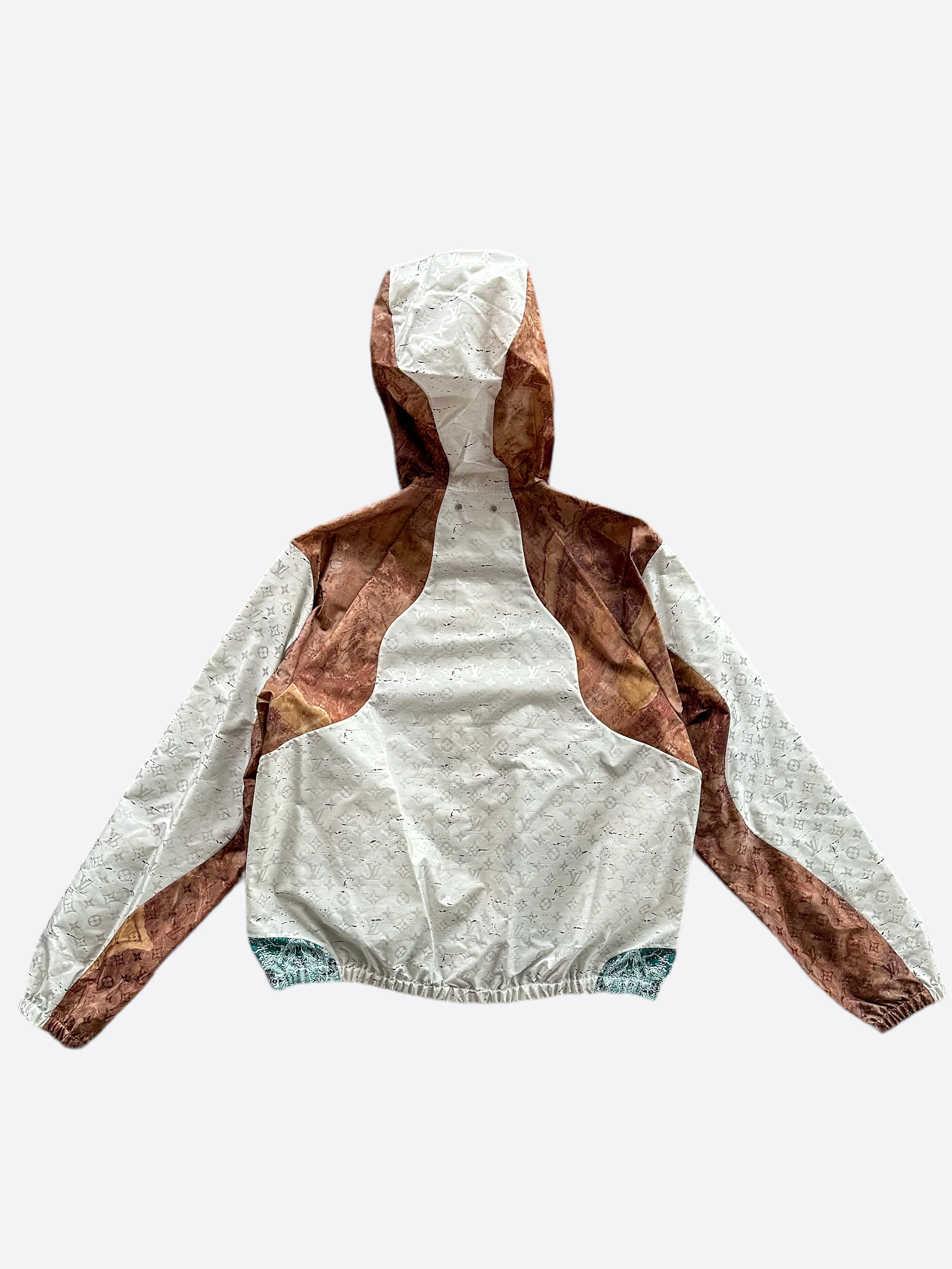 Louis Vuitton Brown & White Marble Monogram Windbreaker