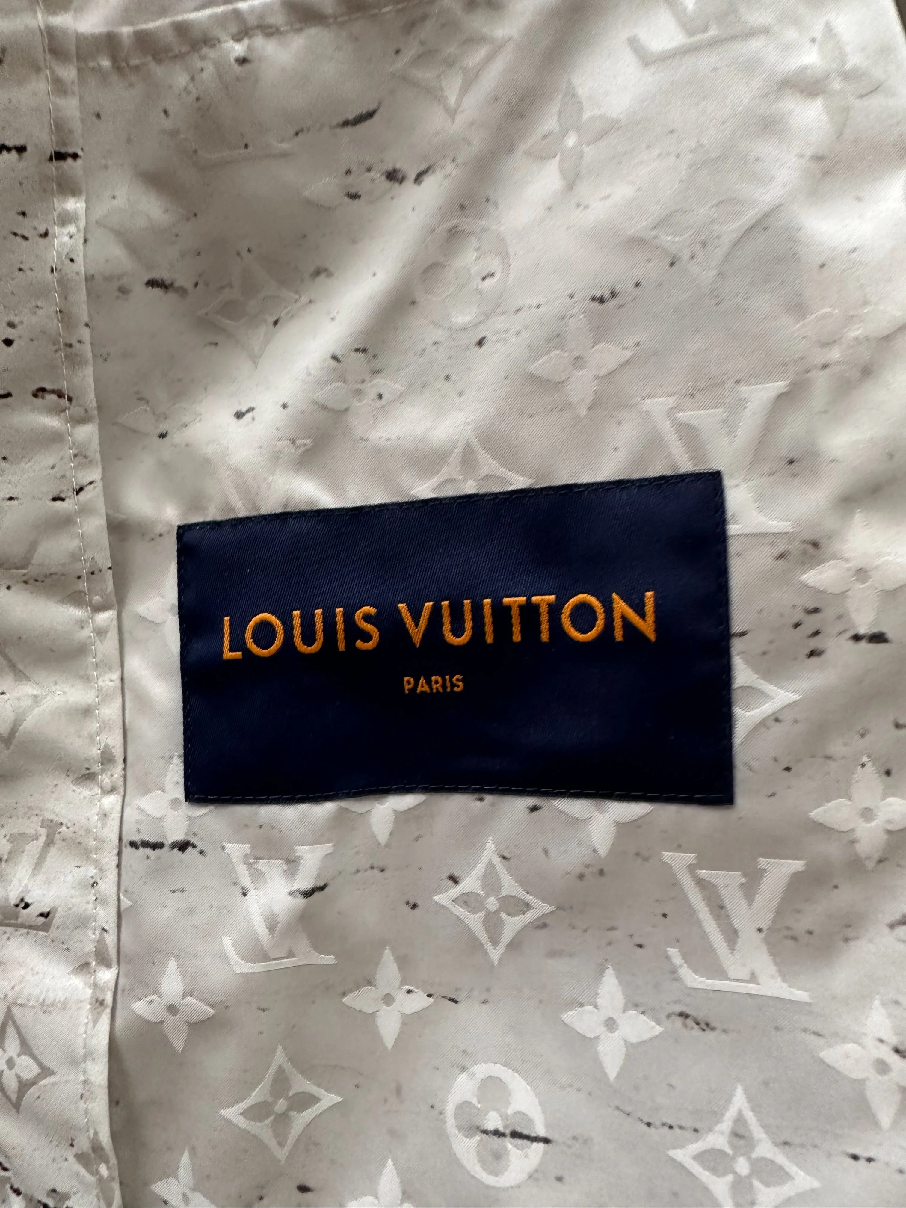 Louis Vuitton Brown & White Marble Monogram Windbreaker