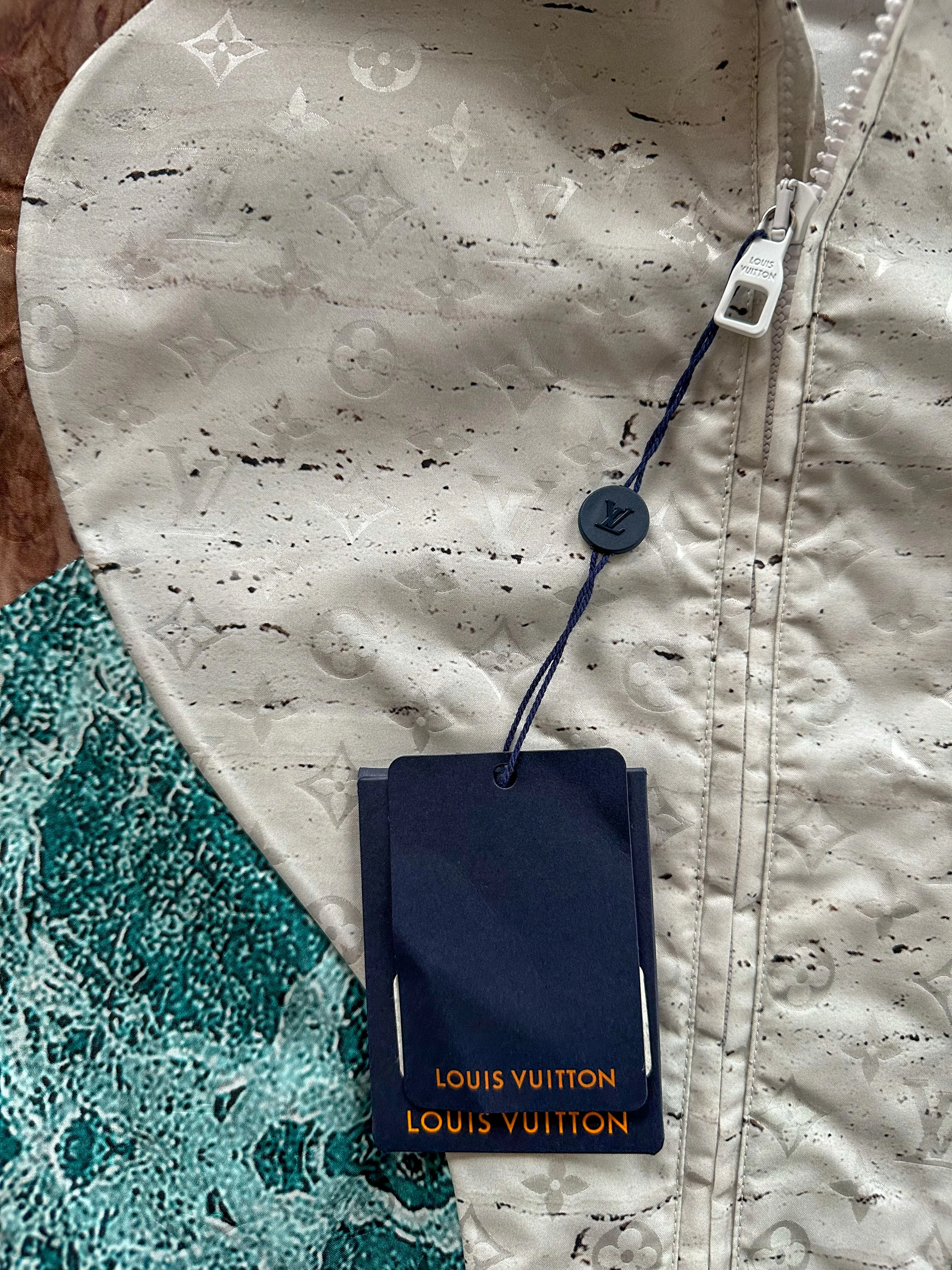 Louis Vuitton Brown & White Marble Monogram Windbreaker