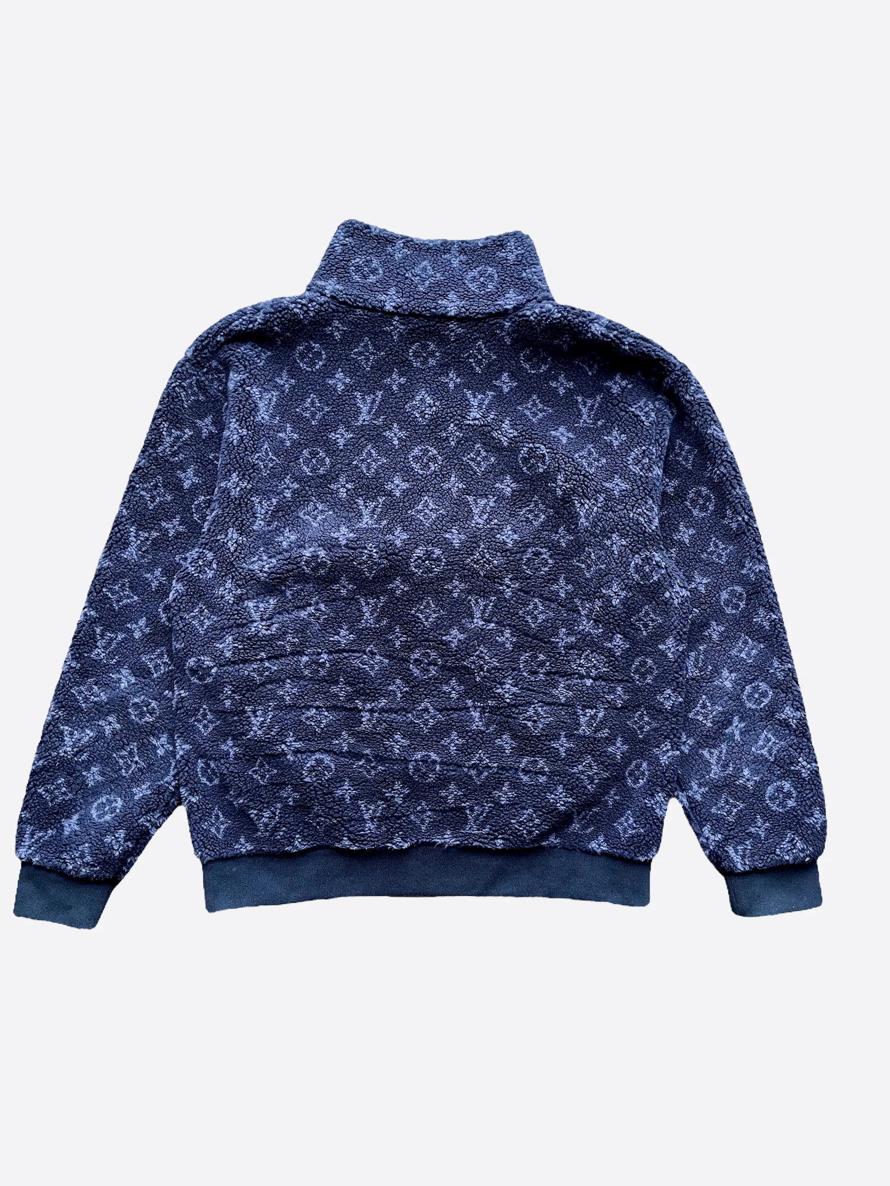 Louis Vuitton Navy Monogram Fleece Jacket