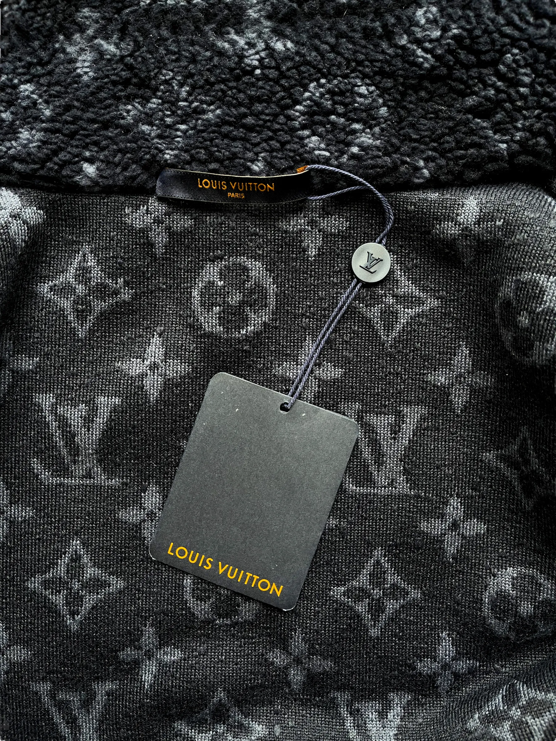Louis Vuitton Navy Monogram Fleece Jacket