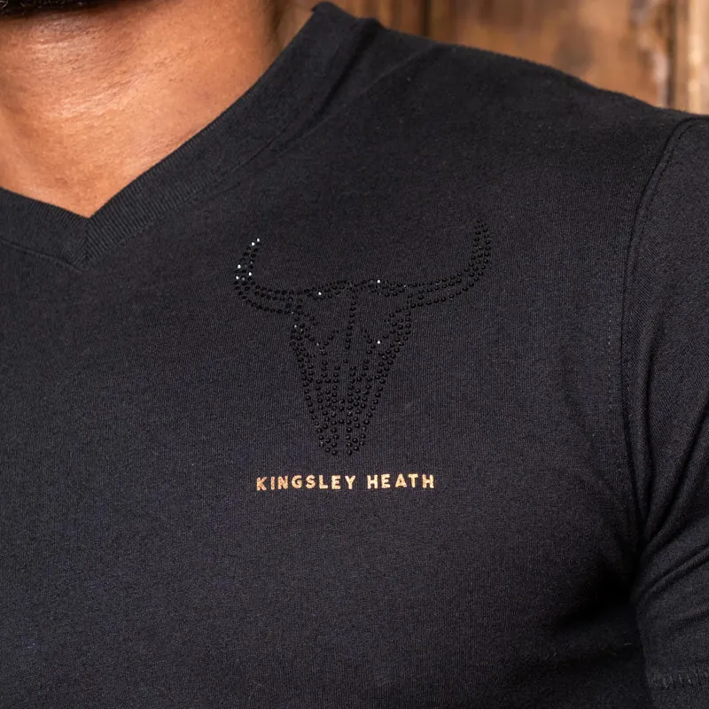 Luxe Skull V-Neck Tee Mamba