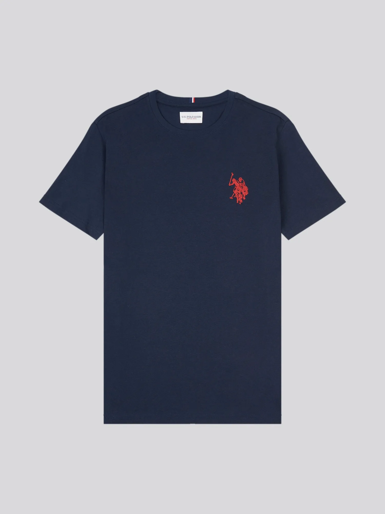 Mens Large Double Horsemen T-Shirt in Dark Sapphire Navy / Haute Red DHM