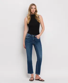 MID RISE ANKLE SLIM STRAIGHT JEANS