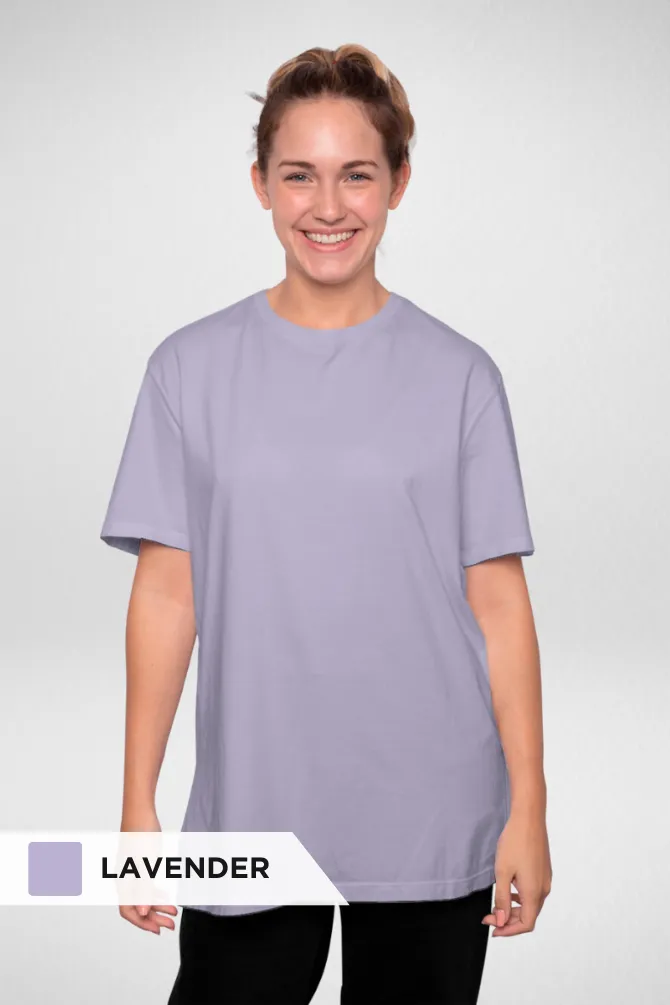 Pack Of 3 Oversized T-Shirts Olive Green Black and Lavender for Women
