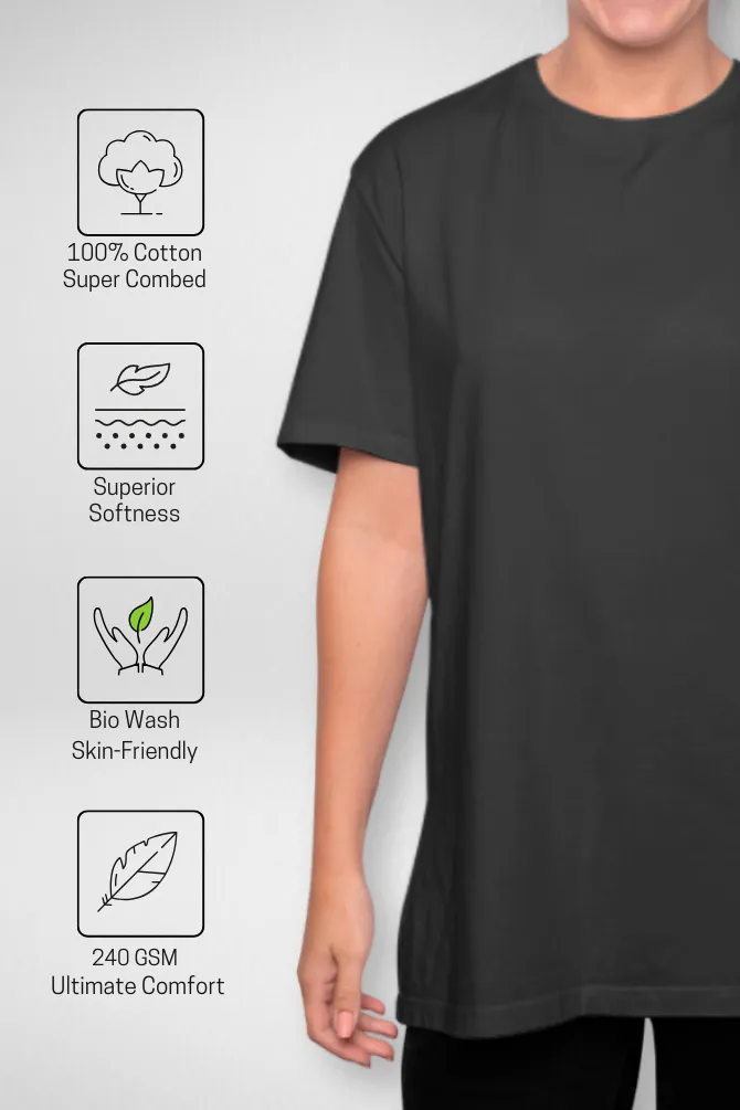 Pack Of 3 Oversized T-Shirts Olive Green Black and Lavender for Women