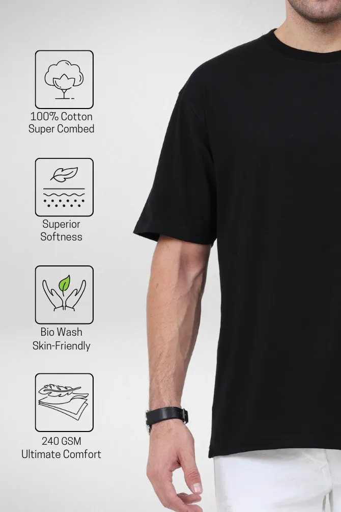 Pack Of 3 Oversized T-Shirts White Black and Grey Melange for Men