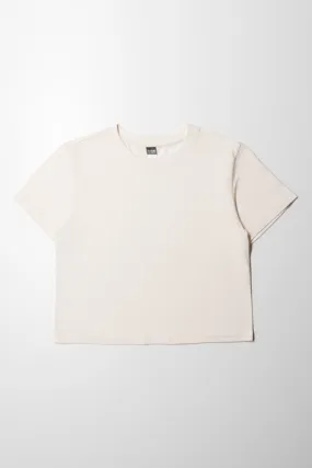Plain Slub Regular Tshirt White